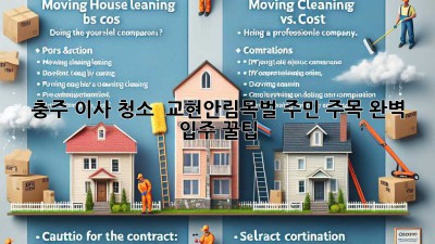 충주 이사 청소 ✨ 교현/안림/목벌 주민 주목! 완벽 입주 꿀팁 🍯